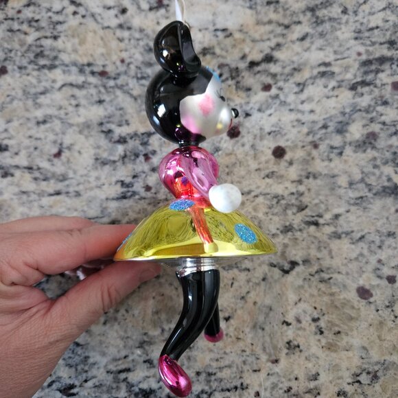 RARE VINTAGE CHRISTOPHER RADKO MINNIE MOUSE ITALIAN GLASS CHRISTMAS ORNAMENT - Picture 2 of 7